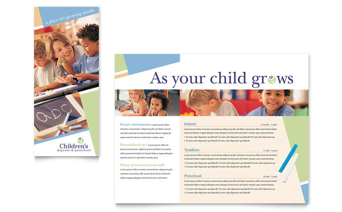 Brochure Template Design - Child Care & Preschool