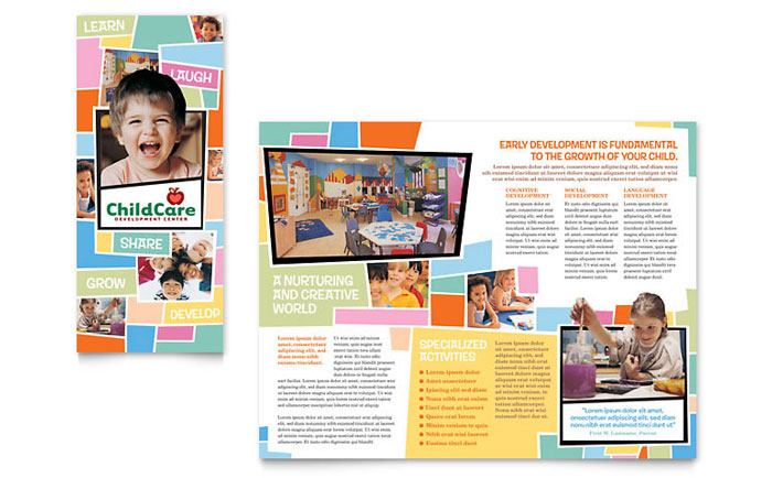 Brochure Template Design - Preschool Kids & Day Care