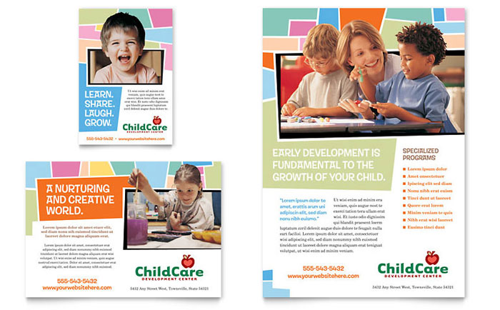 Flyer & Ad Template Design - Preschool Kids & Day Care