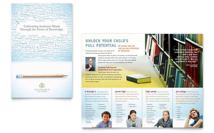 Academic Tutor & School - Business Marketing Templates