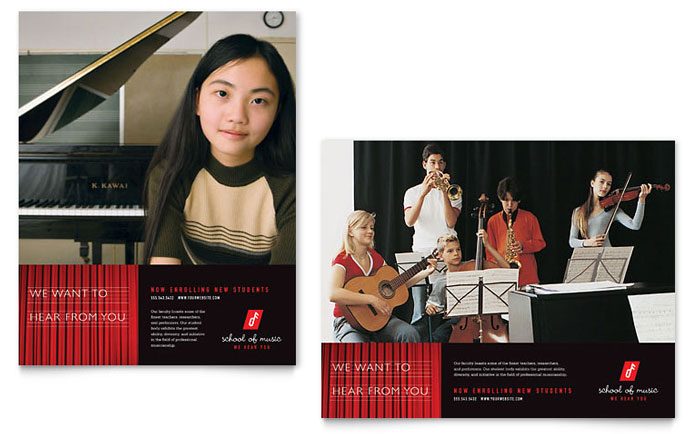 Poster Template Design - Music School