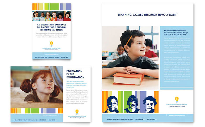 Flyer & Ad Template Design - Learning Center & Elementary School