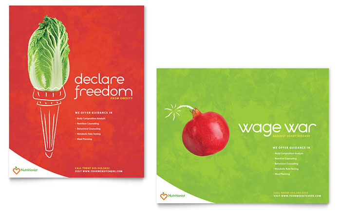 Poster Template Design - Nutritionist & Dietician