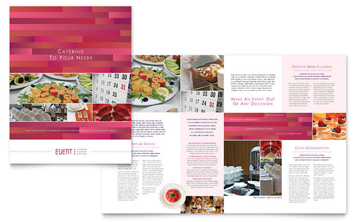 Brochure Template Design - Corporate Event Planner & Caterer