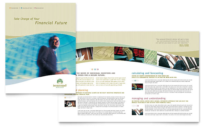 Brochure Template Design - Investment Management
