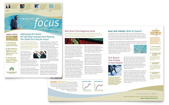 Newsletter Template Design - Investment Management
