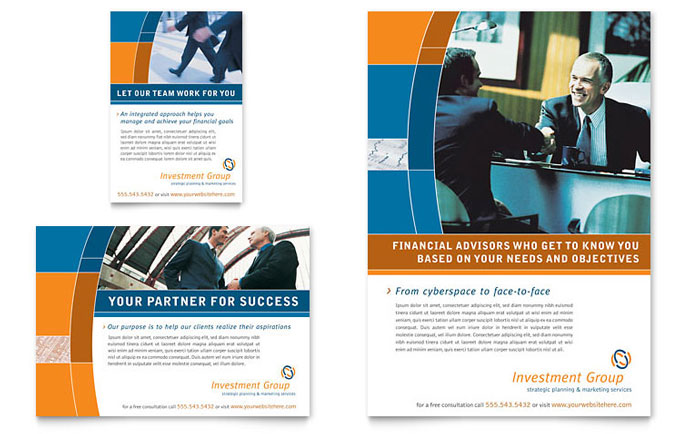 Flyer & Ad Template Design - Investment Services