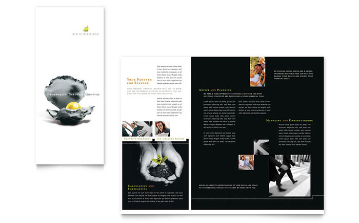 Brochure Template Design - Wealth Management Services