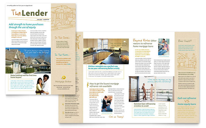 Newsletter Template Design - Mortgage Broker
