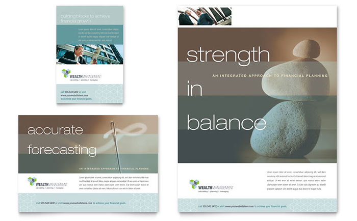 Flyer & Ad Template Design - Wealth Management Services