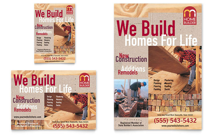 Flyer & Ad Template Design - Home Builder & Contractor