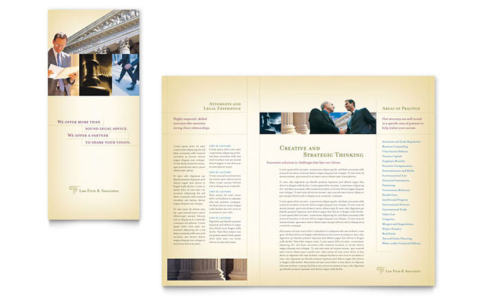 Brochure Template Design - Attorney & Legal Services