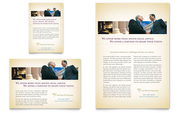 Flyer & Ad Template Design - Attorney & Legal Services