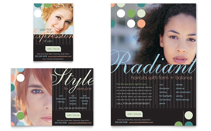 Flyer & Ad Template Design - Beauty & Hair Salon