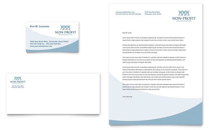 Business Card & Letterhead Template Design - Community Non Profit