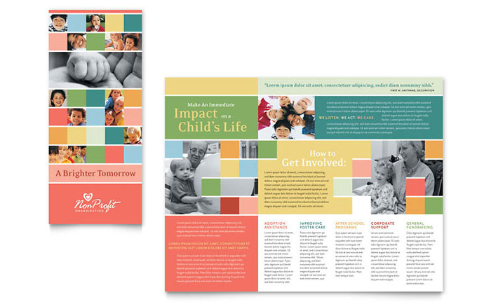 Brochure Template Design - Non Profit Association for Children