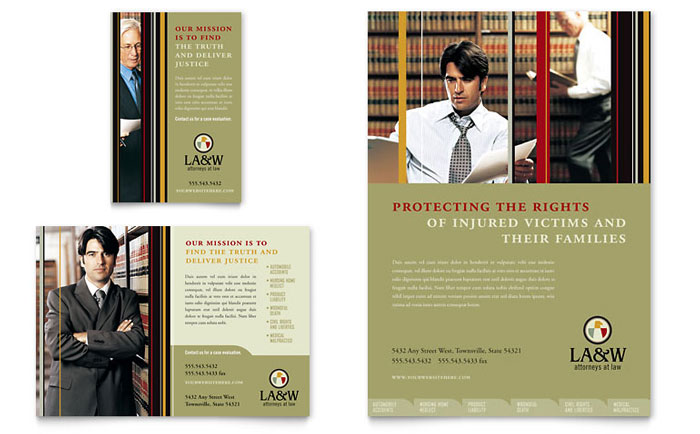 Flyer & Ad Template Design - Lawyer & Law Firm