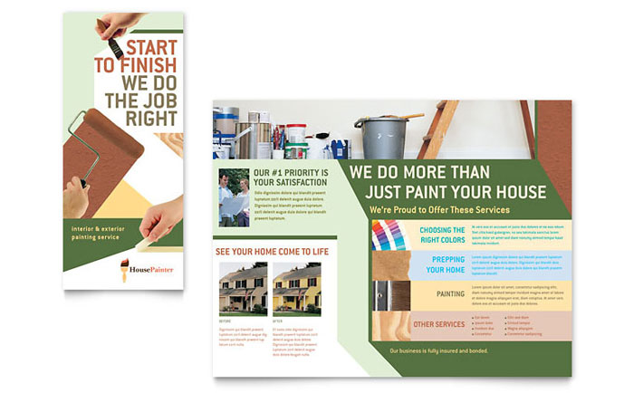 Painter & Painting Contractor - Business Marketing Templates