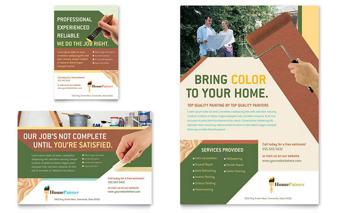 Flyer & Ad Template Design - Painter & Painting Contractor