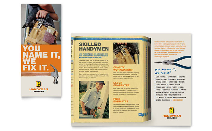 Brochure Template Design - Home Repair Services