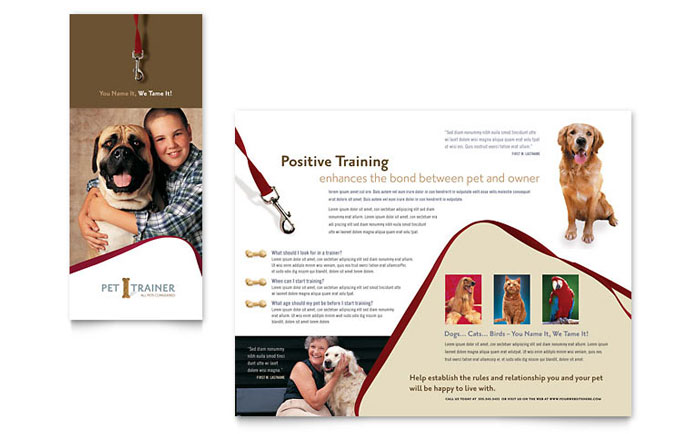 Pet Training & Dog Walking - Business Marketing Templates