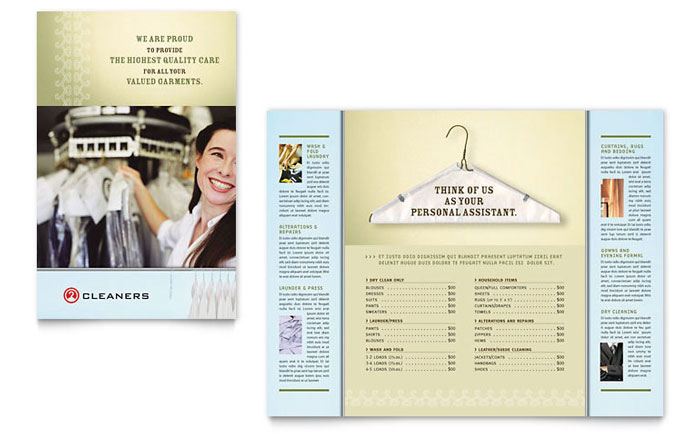 Laundry & Dry Cleaners - Business Marketing Templates