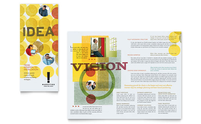 Tri Fold Brochure Template Design - Marketing Consultant