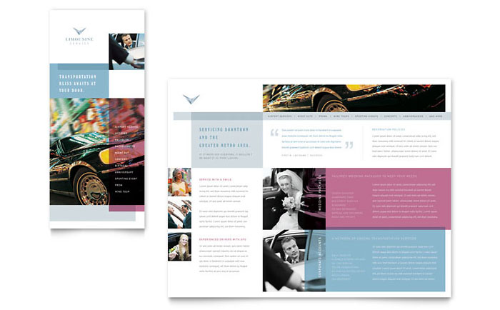 Brochure Template Design - Limousine Service