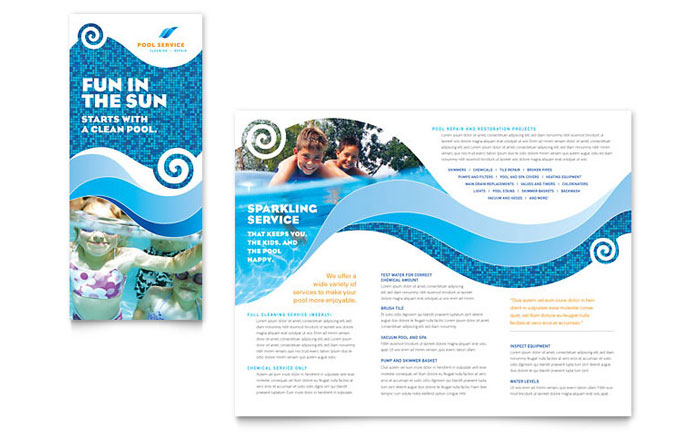 Swimming Pool Cleaning Service - Business Marketing Templates