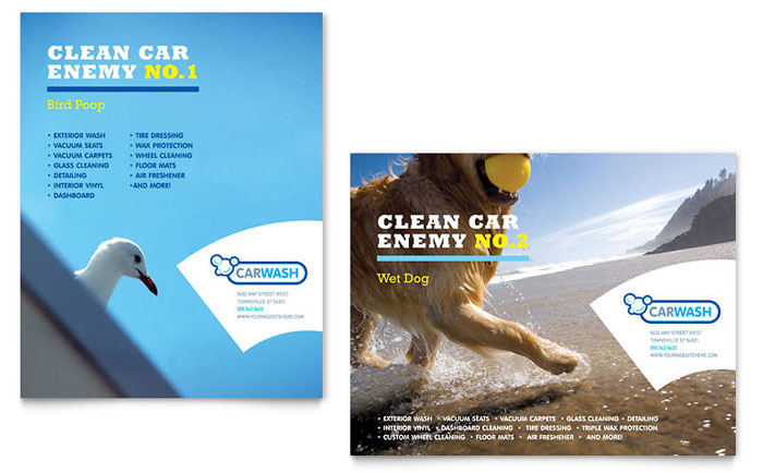 Poster Template Design - Car Cleaning