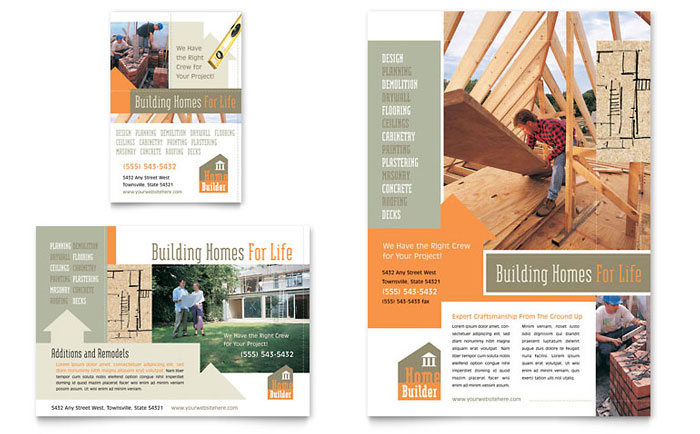 Flyer & Ad Template Design - Home Building & Construction