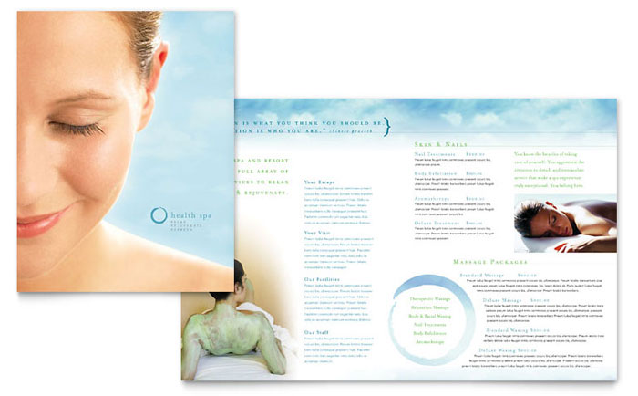 Brochure Template Design - Day Spa & Resort