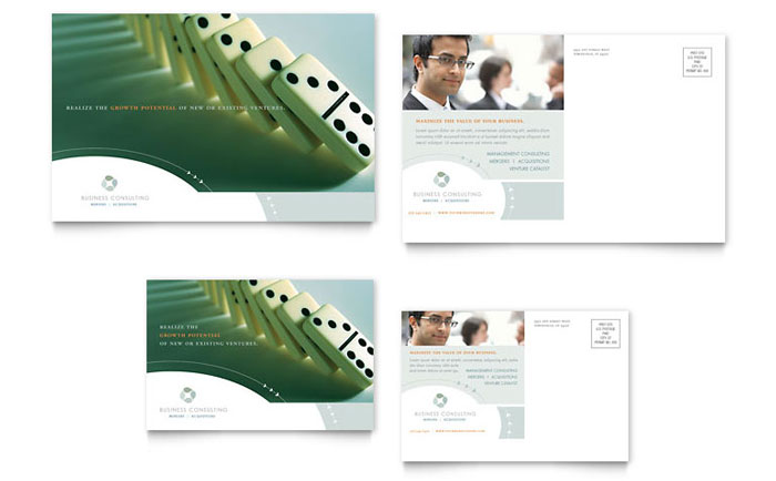 Postcard Template Design - Business Consulting