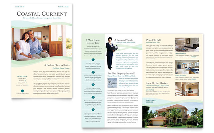 Newsletter Template Design - Coastal Real Estate