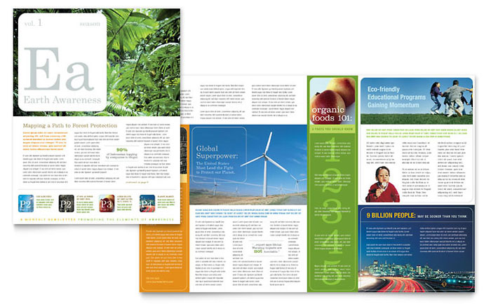 Newsletter Template Design - Environmental & Agricultural Non Profit