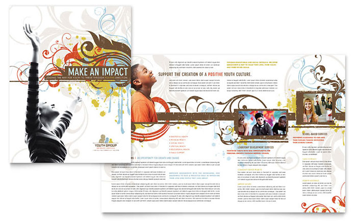 Brochure Template Design - Church Ministry & Youth Group