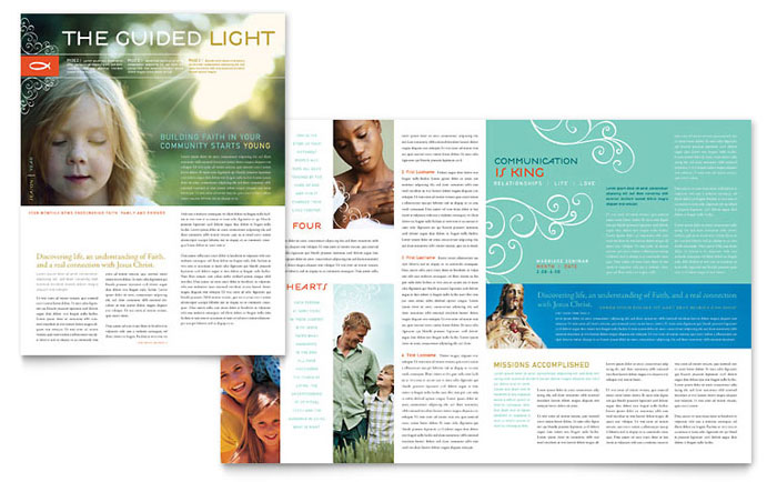 Newsletter Template Design - Christian Church