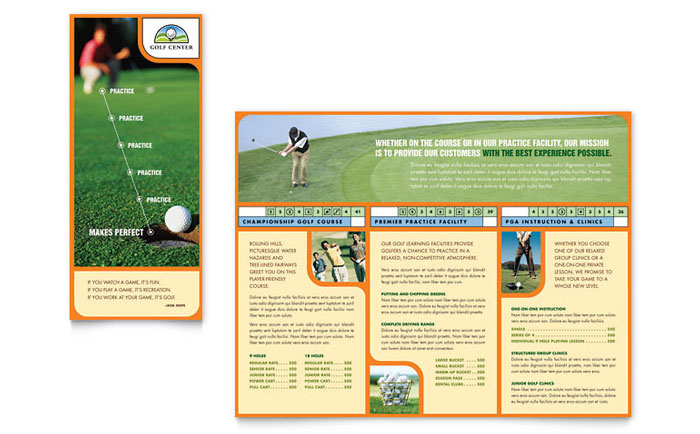 Golf Instructor & Course - Business Marketing Templates