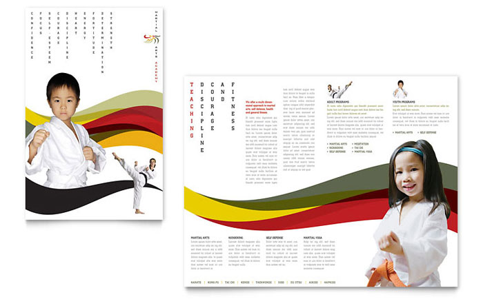 Brochure Template Design - Martial Arts Instructor & School