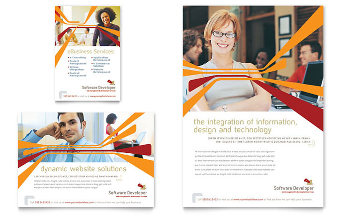 Flyer & Ad Template Design - Software Developer