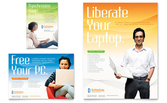 Flyer & Ad Template Design - Computer Services & Consulting