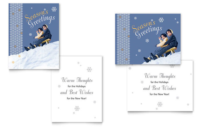 Children Sledding - Business Marketing Templates