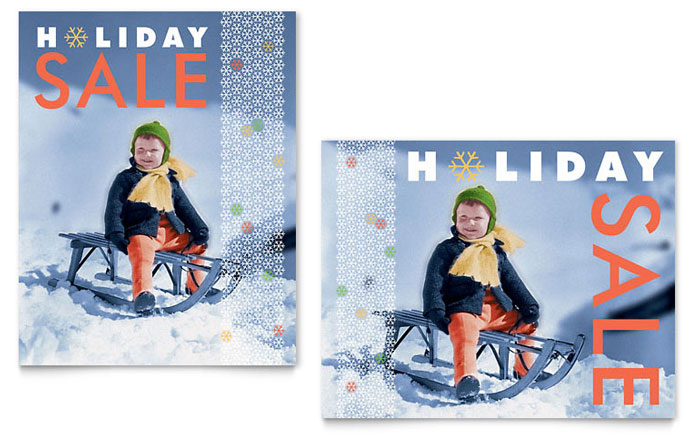 Child Sledding - Business Marketing Templates
