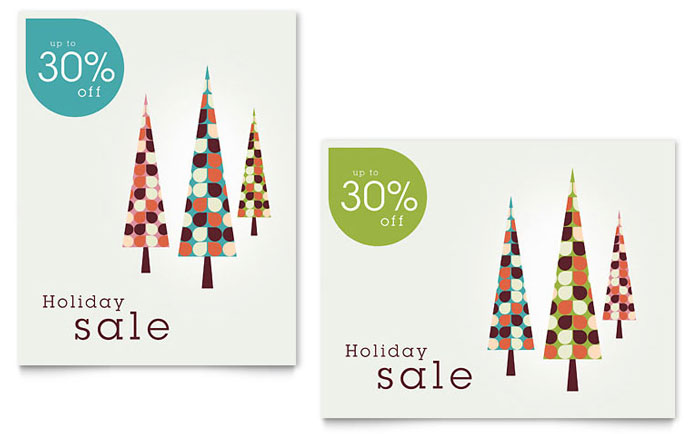Modern Holiday Trees - Business Marketing Templates