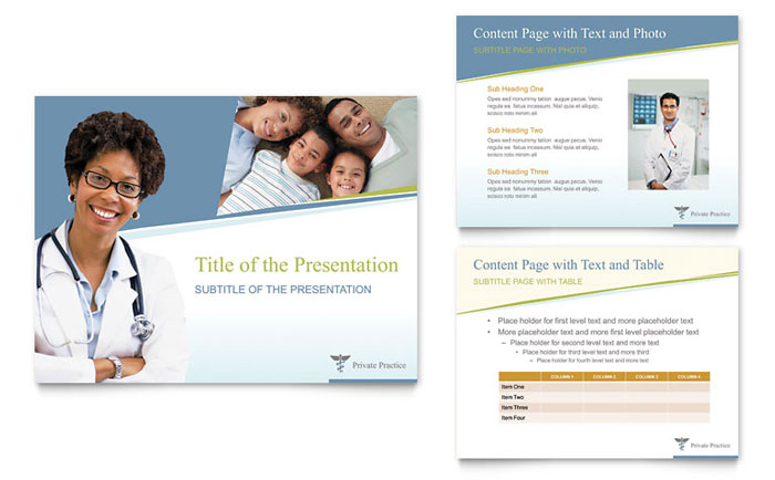 Family Physician PowerPoint Presentation Template Design