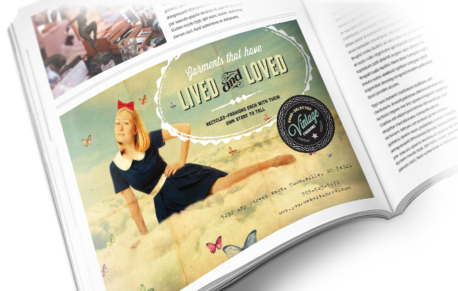 Print advertisement design by StockLayouts displayed on catalog page