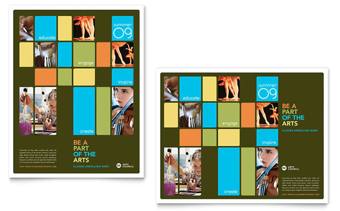 arts-education-ad-poster-design Arts Education Ad Poster Design Template