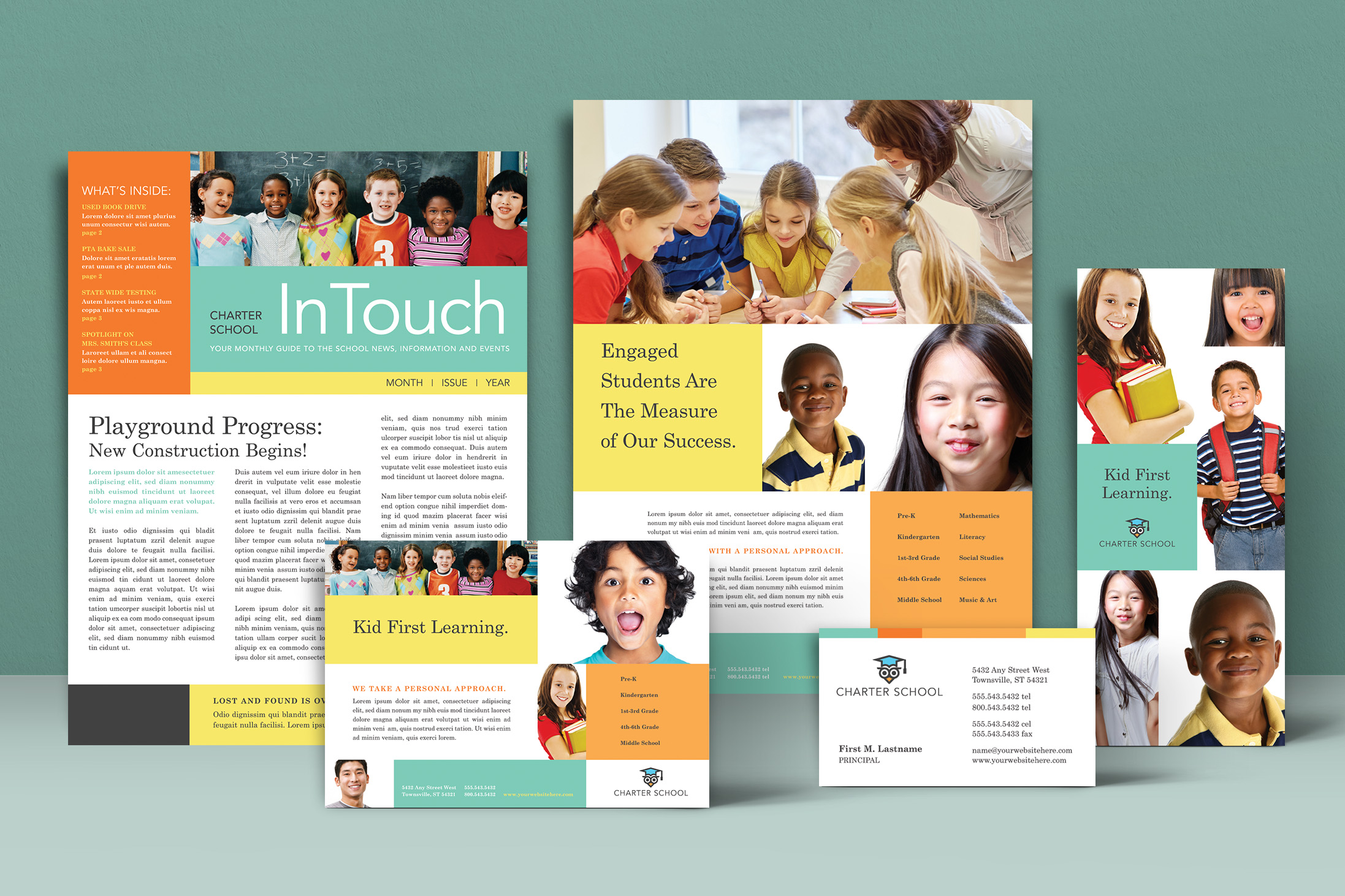 Charter school marketing design templates