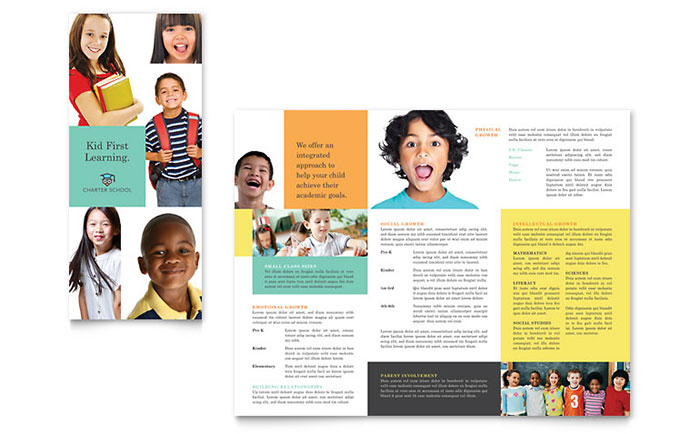 charter-school-marketing-trifold-brochure-template Charter school marketing trifold brochure design template