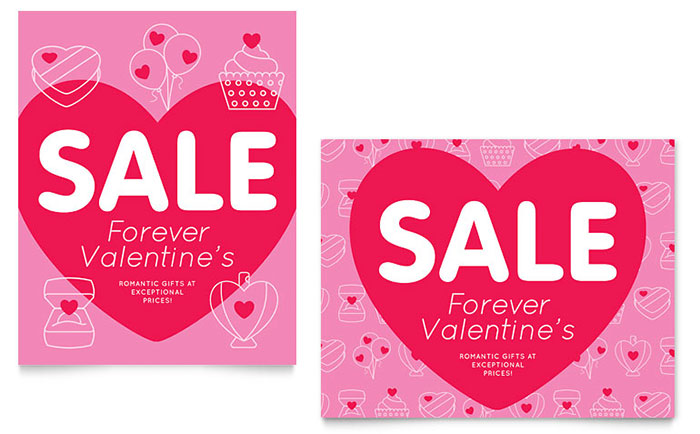 valentine-sale-ad-poster-design Valentine Sale Ad Poster Design Template